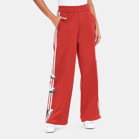 adidas Pants - Adidas X Thebe Magugu Embroidered Detail Wide Leg Track Pants Size XS